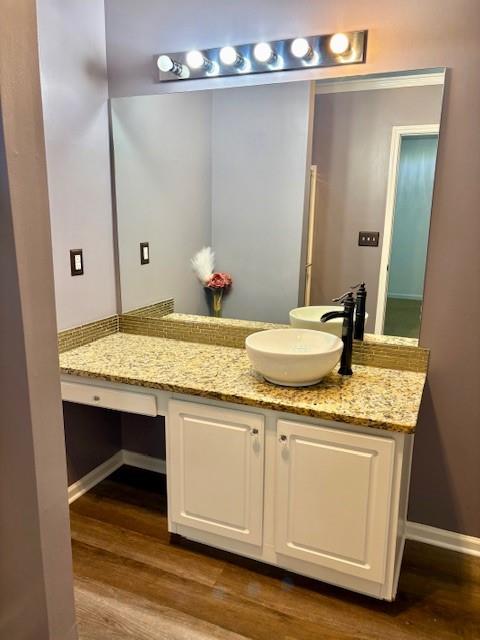 1300 Gates Circle Southeast Atlanta, GA 30316 - Photo 5 of 13 a bathroom with a granite countertop sink and a mirror