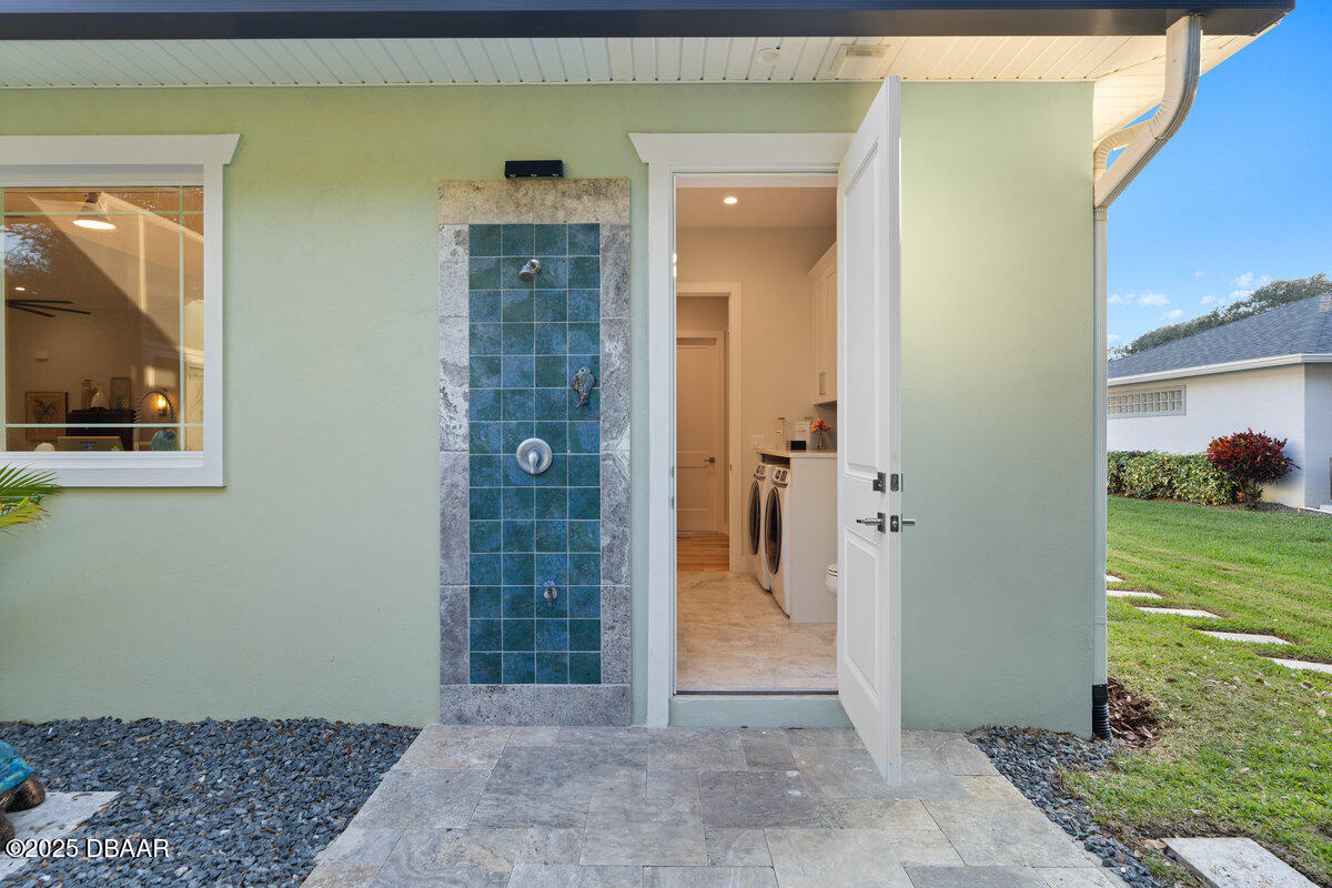 54 Ocean Way Drive Ponce Inlet, FL 32127 - Photo 40 of 76 Outside Shower and Access to Laundry