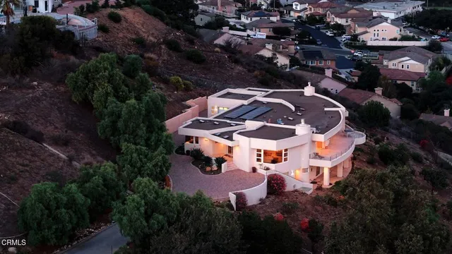 an aerial view of multiple house