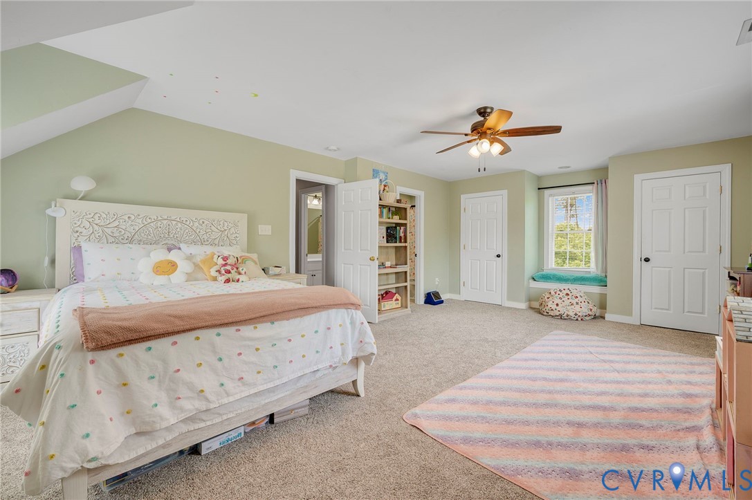 3090 Poor House Road Goochland, VA 23063 - Photo 18 of 32 Carpeted bedroom featuring a window seat, a ceilin