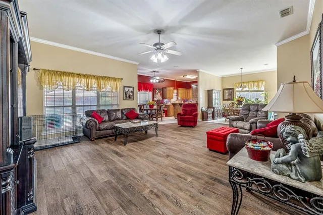 a living room filled with furniture