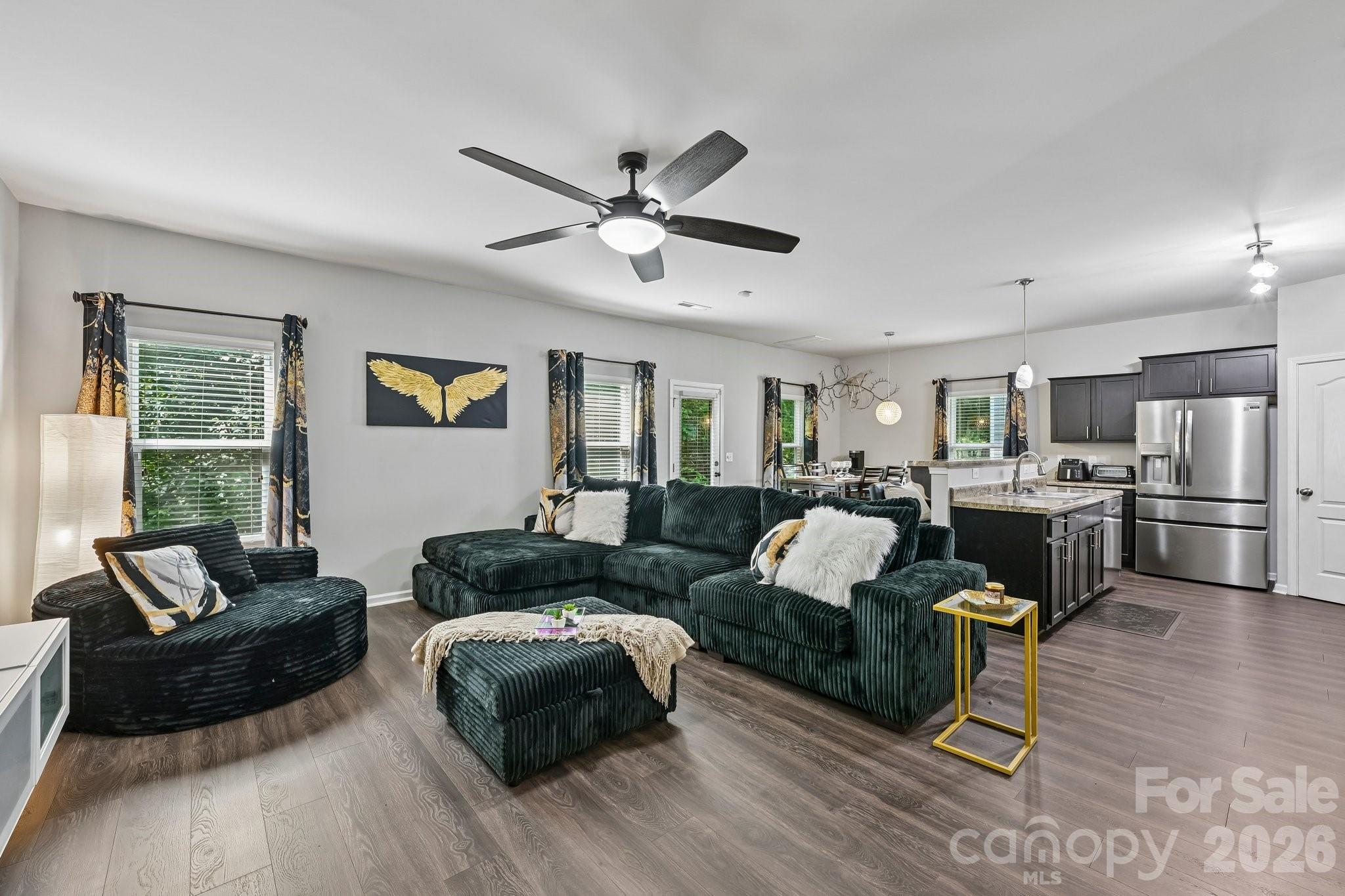 2206 Turtle Point Road Charlotte, NC 28262 - Photo 6 of 28 a living room with furniture kitchen view and a window