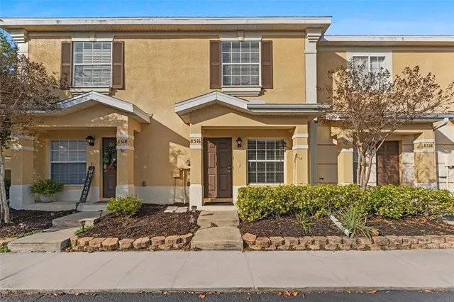 front view of a brick house
