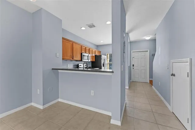 a view of kitchen with an oven