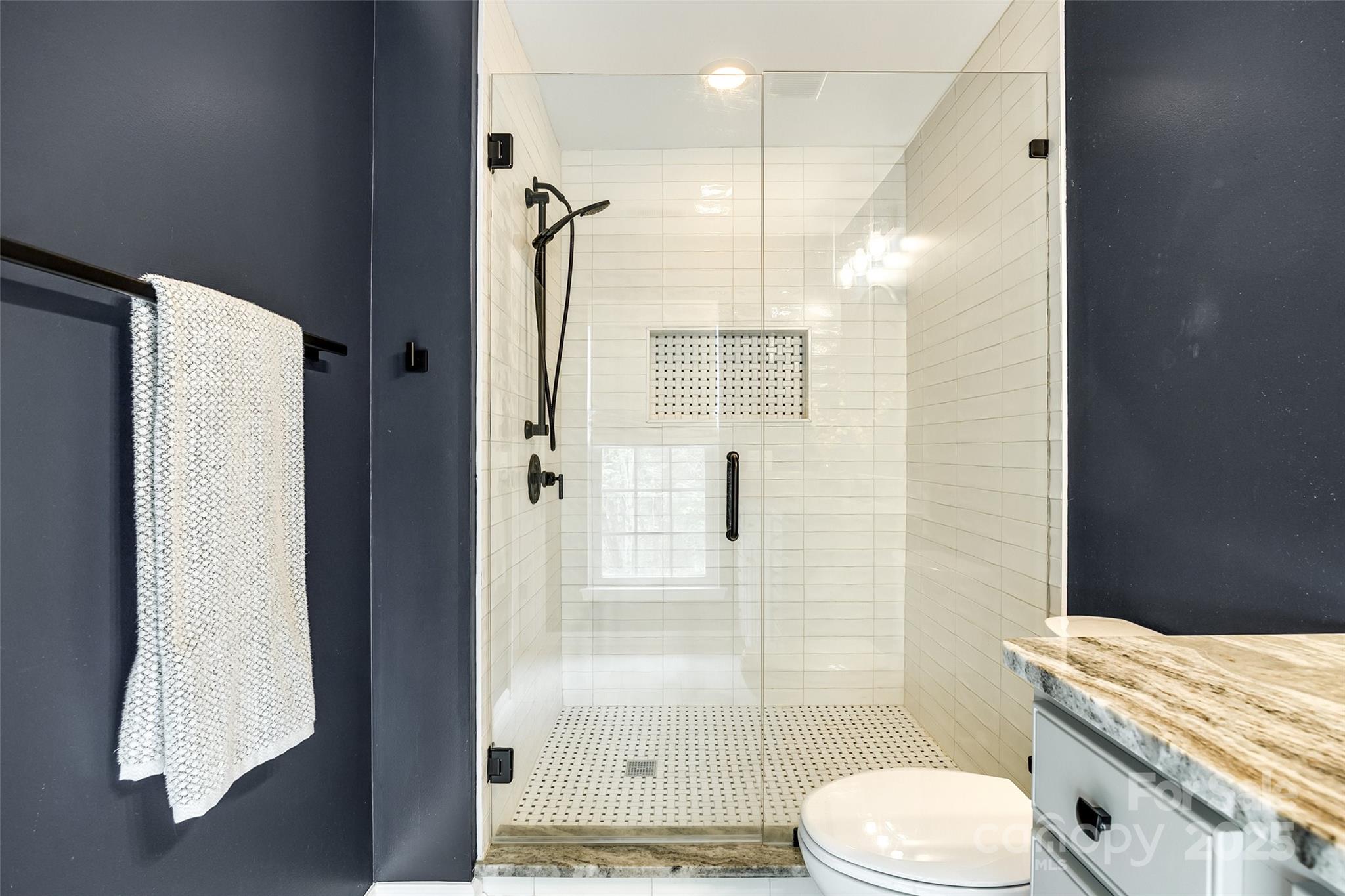 815 Granby Drive Fort Mill, SC 29708 - Photo 25 of 30 a bathroom with a granite countertop sink toilet and shower