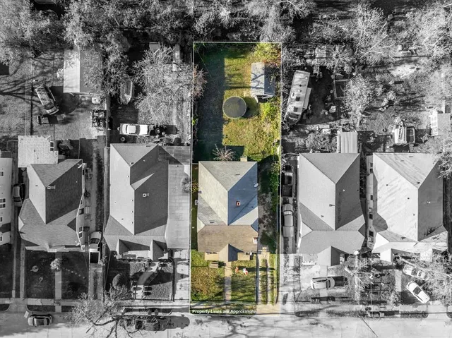 an aerial view of multiple house