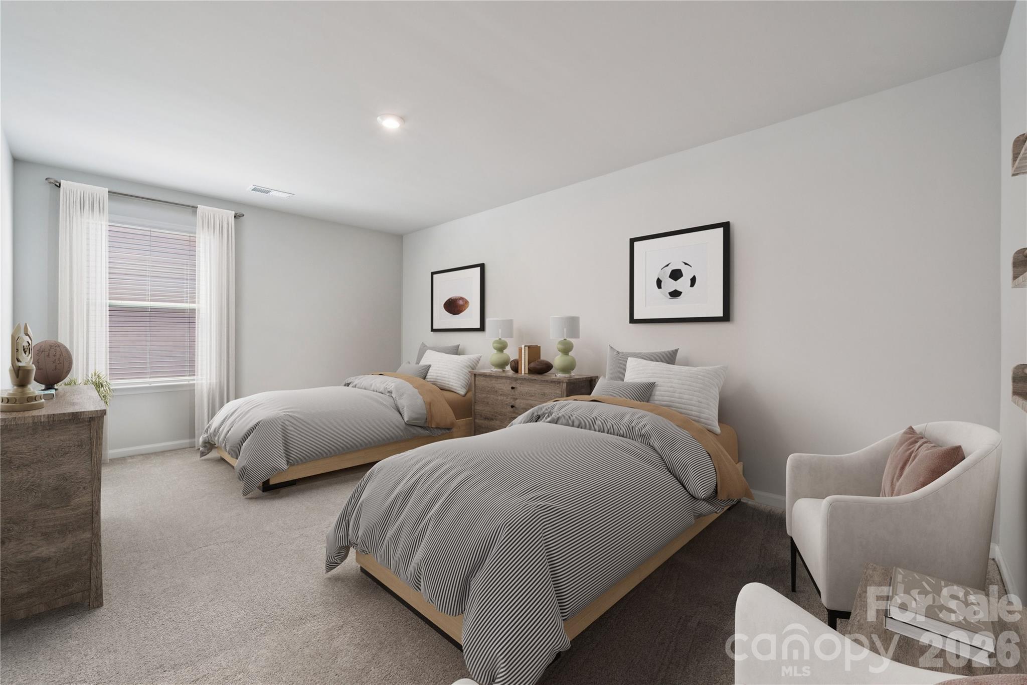 415 Alameda Way Matthews, NC 28104 - Photo 15 of 33 a bedroom with two beds and a couch