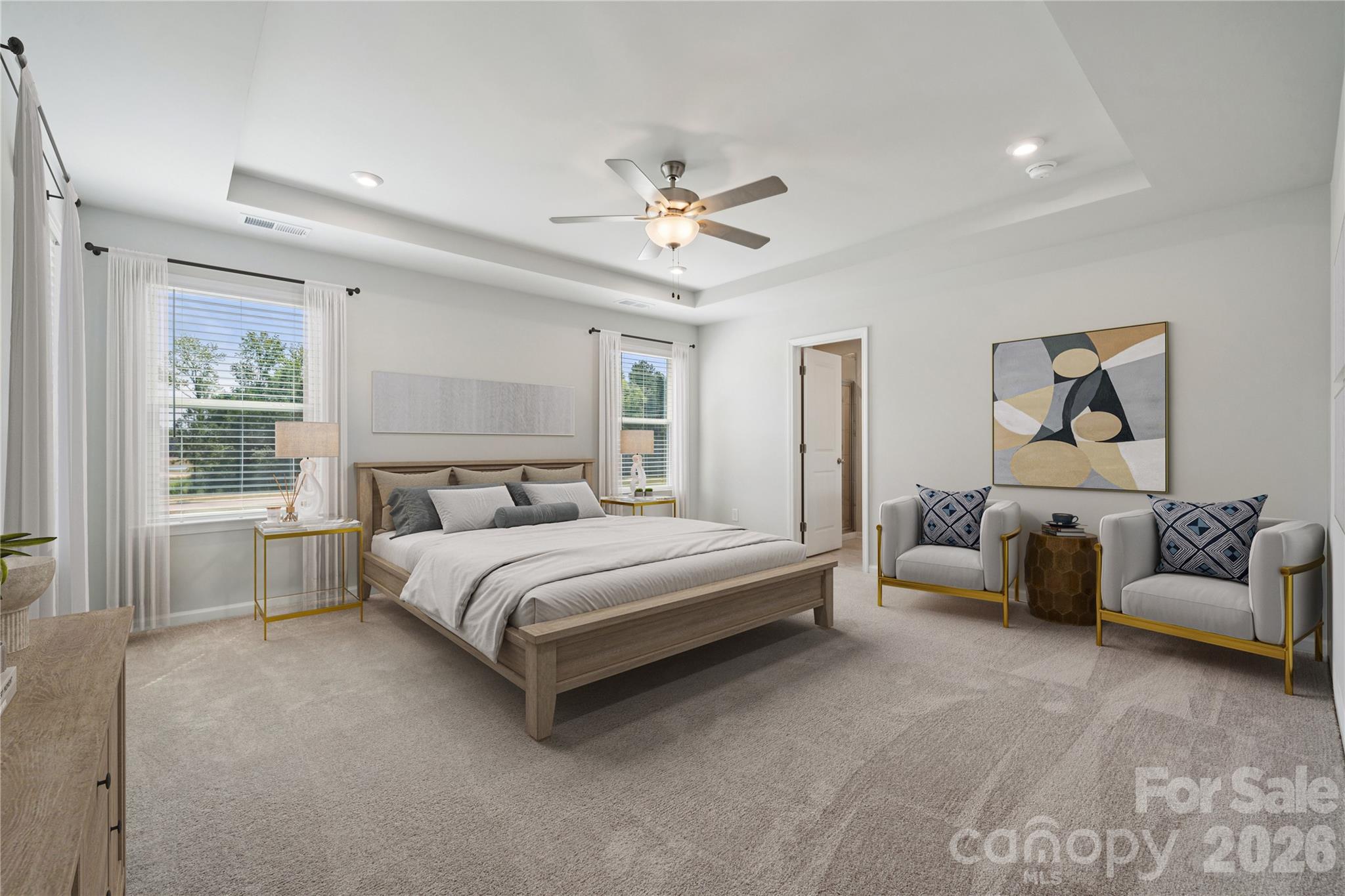 415 Alameda Way Matthews, NC 28104 - Photo 2 of 33 a bed room with a bed and a couch