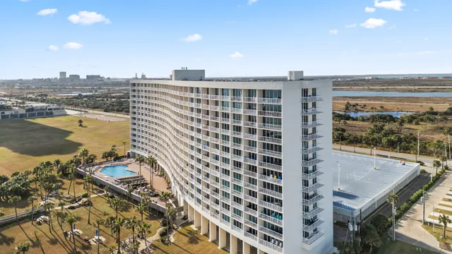 a view of an ocean from a building