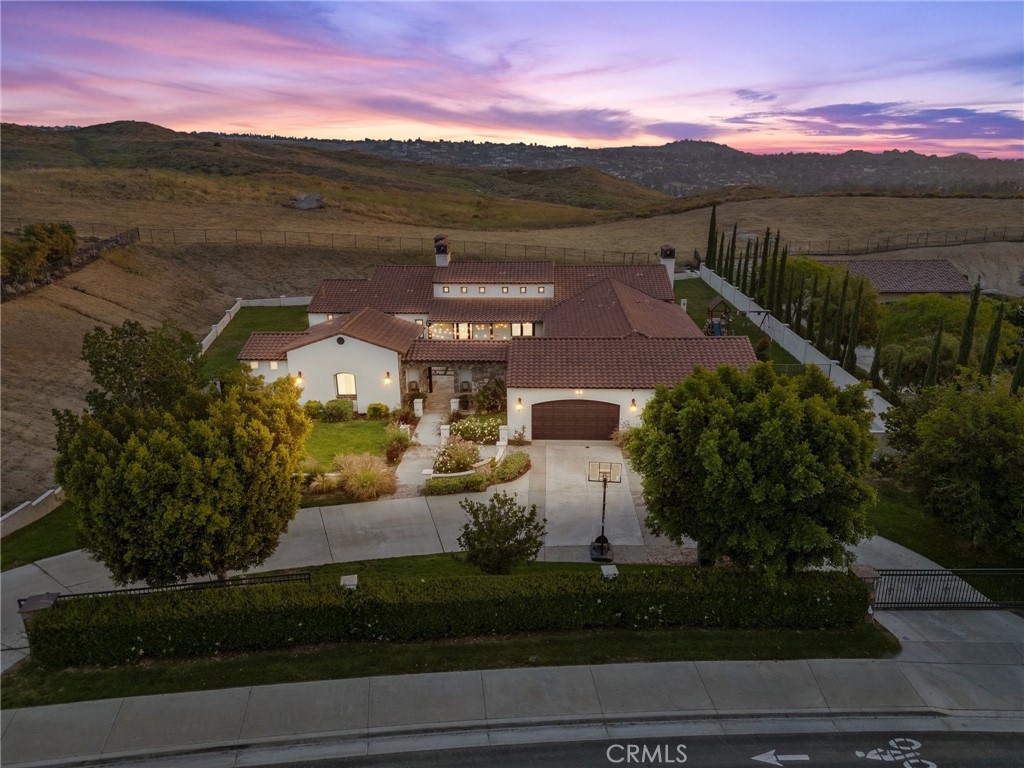 a view of a street with a houses