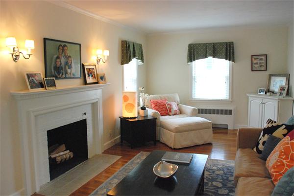 43 River Glen Road Wellesley, MA 02481 - Photo 12 of 20 a living room with furniture and a fireplace