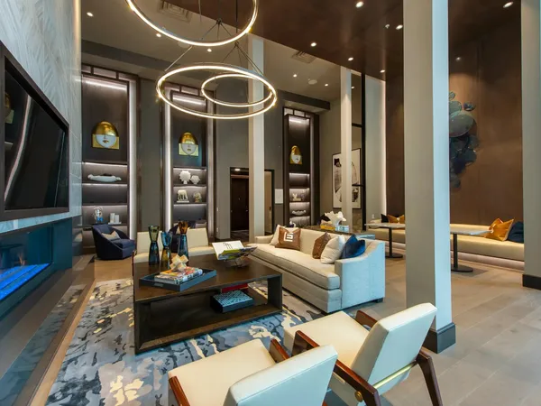 a living room filled with furniture