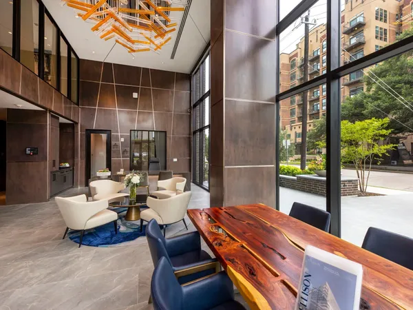 a outdoor space with patio furniture