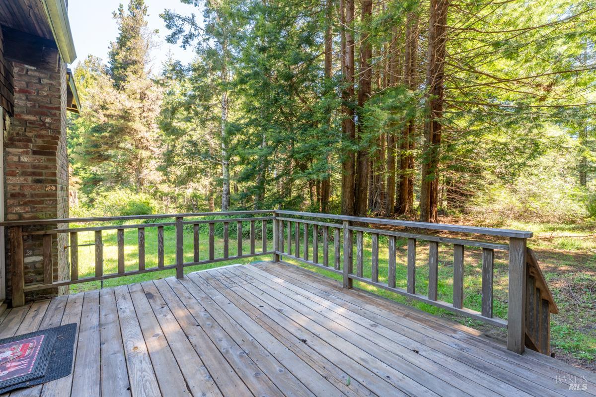 32371 Middle Ridge Road Albion, CA 95410 - Photo 14 of 35 a view of balcony with wooden floor