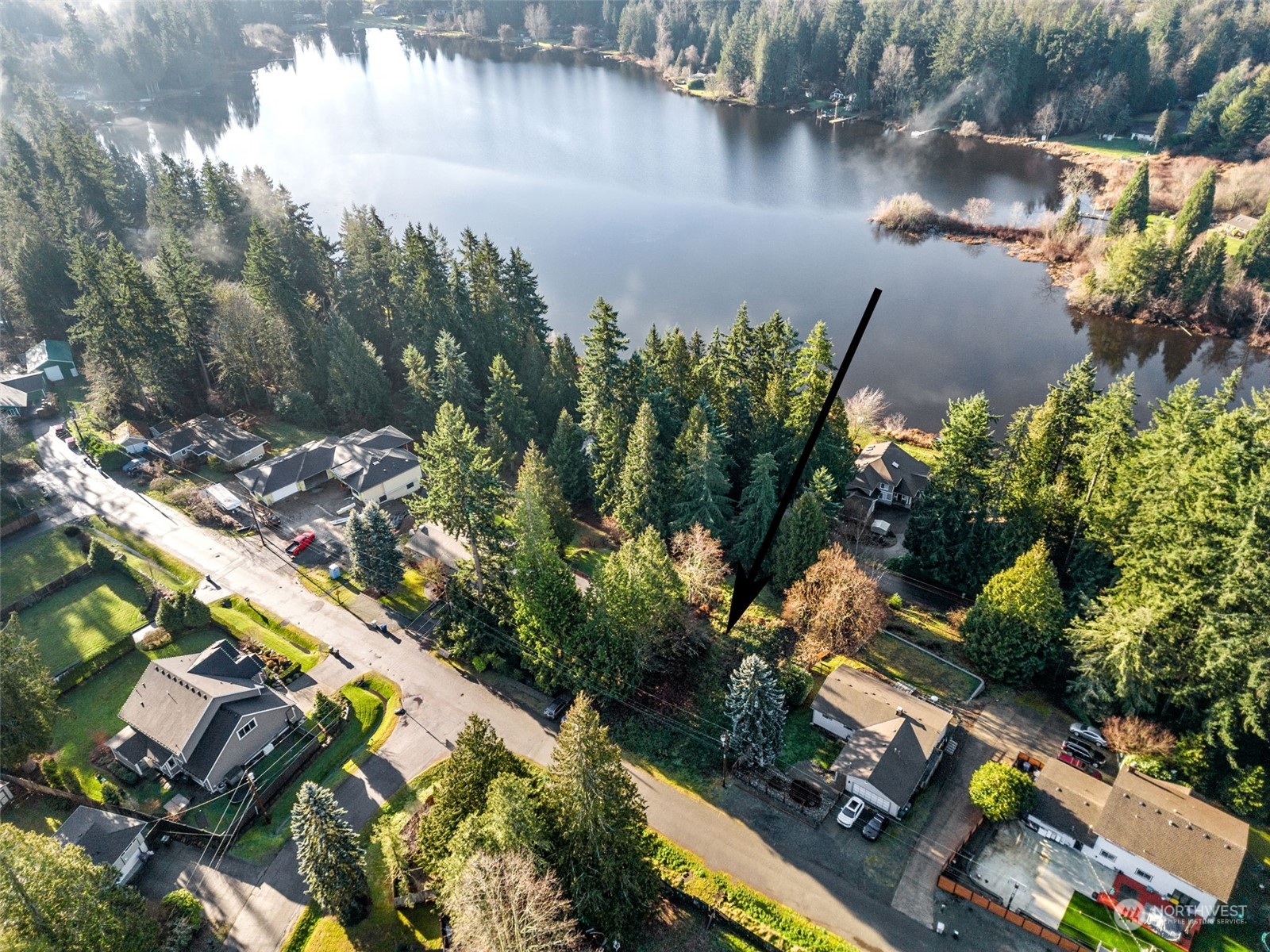 13433 191st Avenue Southeast Renton, WA 98059 - Photo 16 of 17 an aerial view of a residential houses with outdoor space and lake view