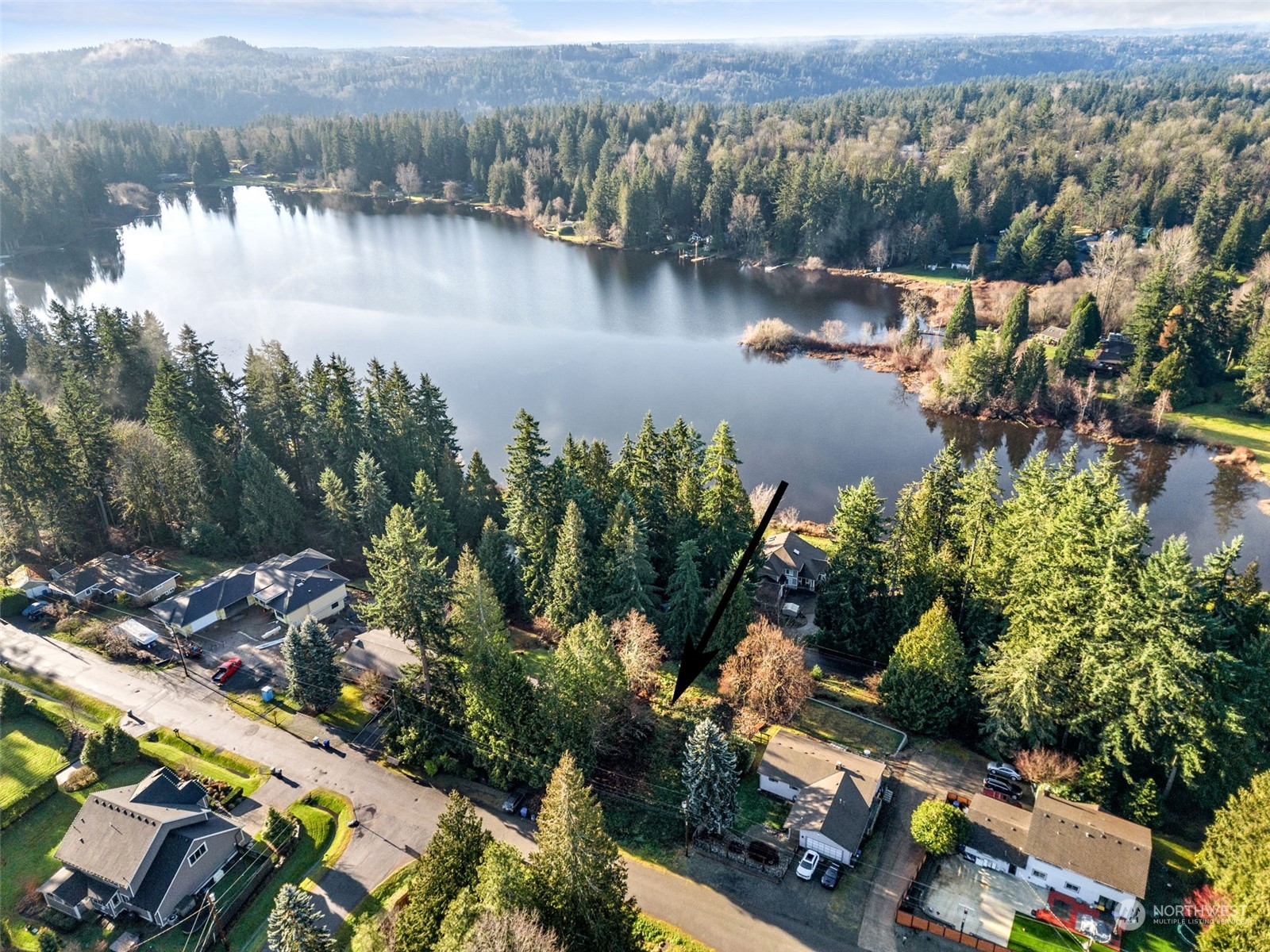 13433 191st Avenue Southeast Renton, WA 98059 - Photo 17 of 17 an aerial view of residential house with outdoor space and lake view