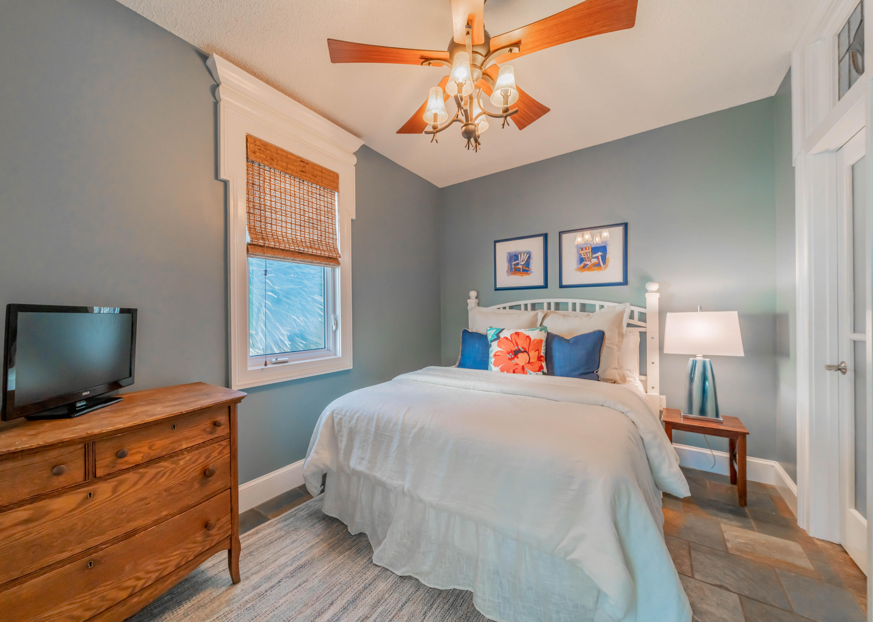 260 South Wall Street Inlet Beach, FL 32461 - Photo 19 of 59 a bedroom with a bed and a flat screen tv