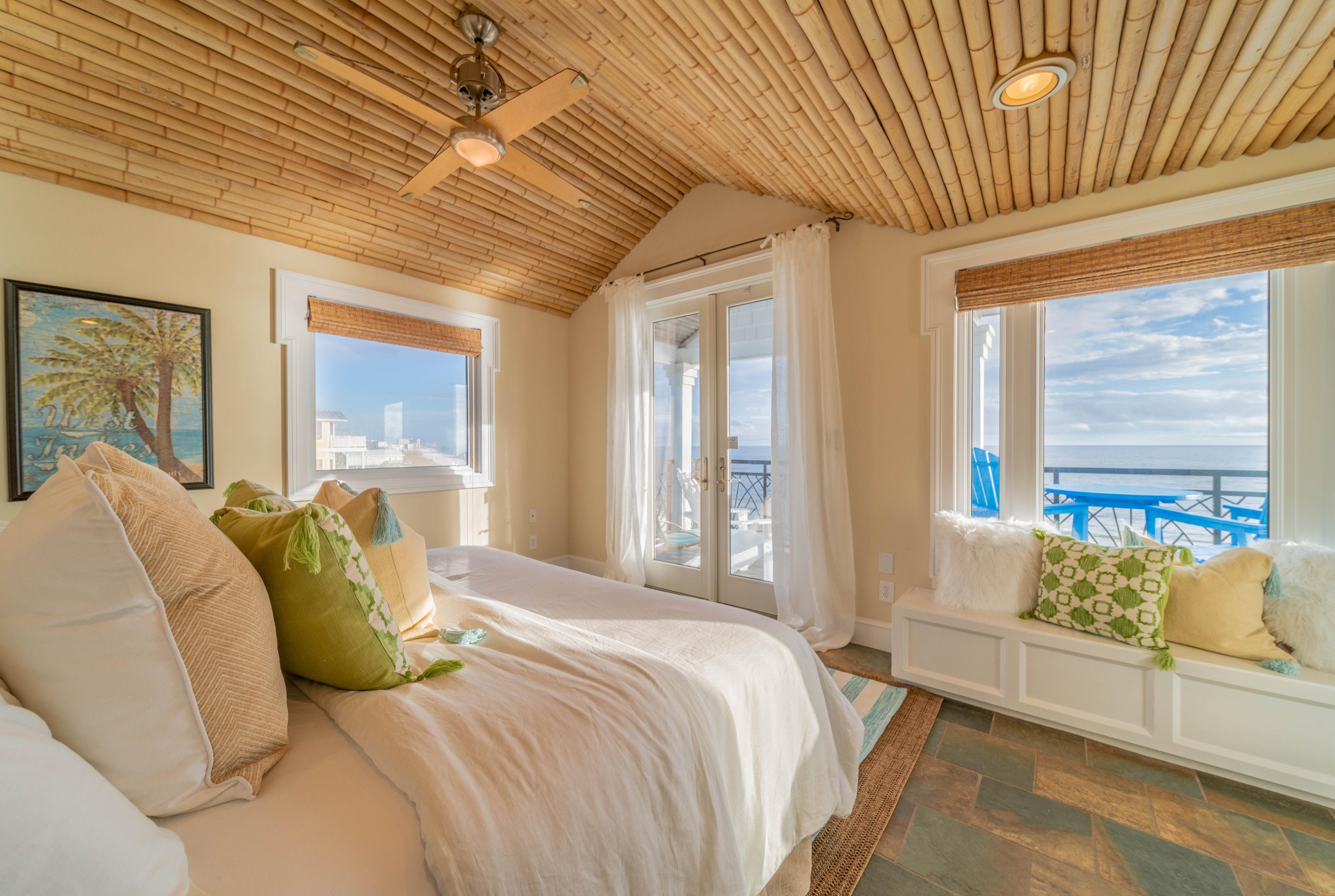 260 South Wall Street Inlet Beach, FL 32461 - Photo 41 of 59 a bedroom with a bed and glass walk in closet