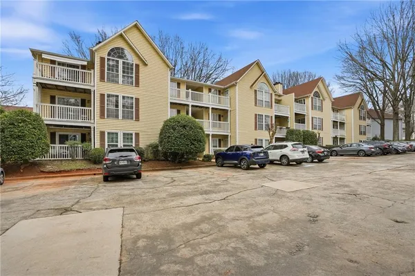 a view of a street with of residential houses