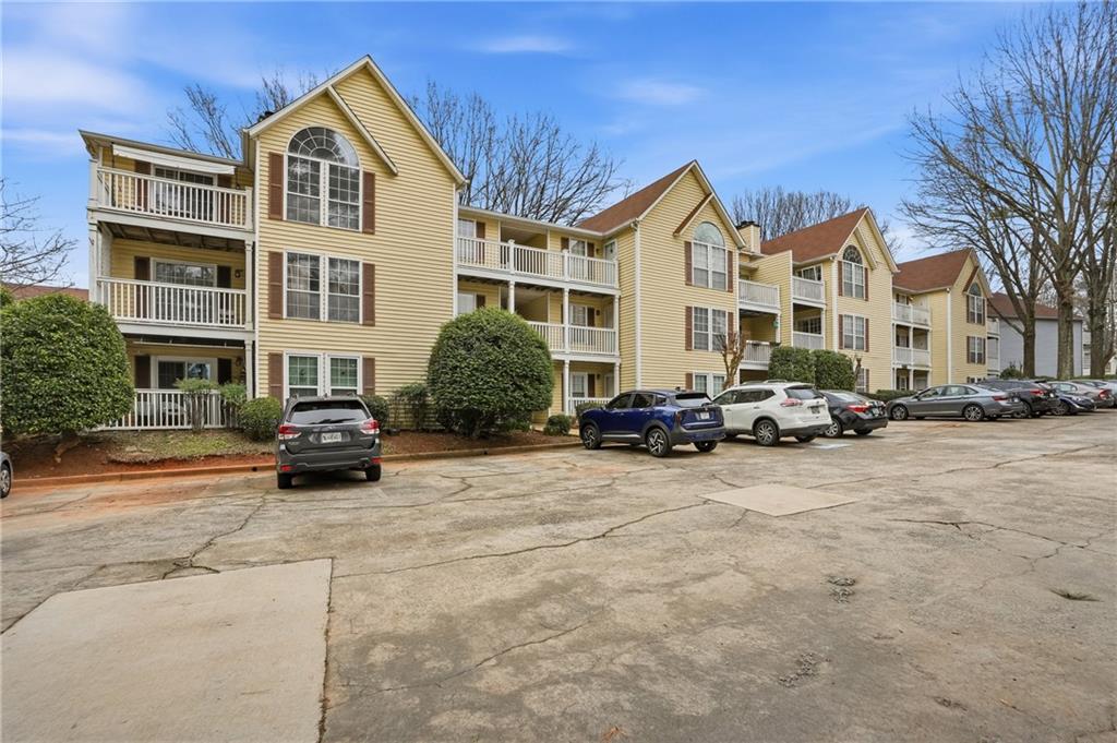 a view of a street with of residential houses