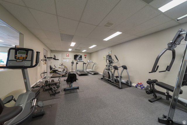 2212 Chippenham Court St. George, UT 84770 - Photo 41 of 75 Gym featuring a drop ceiling