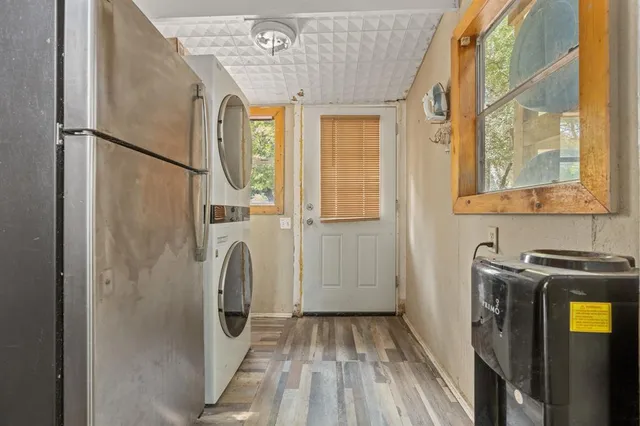 a view of walk in closet with window