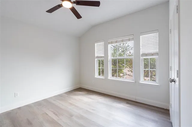 an empty room with a window