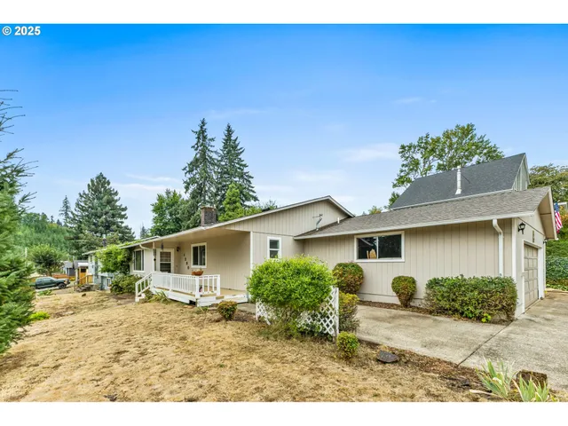 a view of a house with a patio