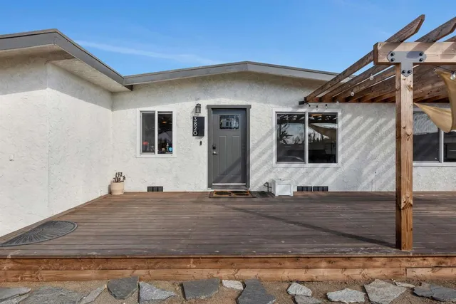 a front view of a house with windows