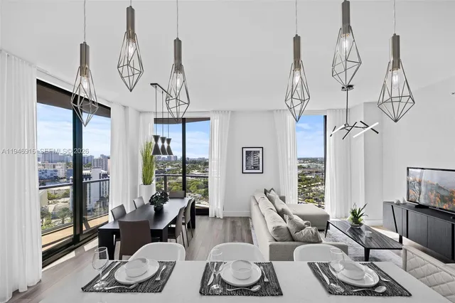 a view of a city from a balcony