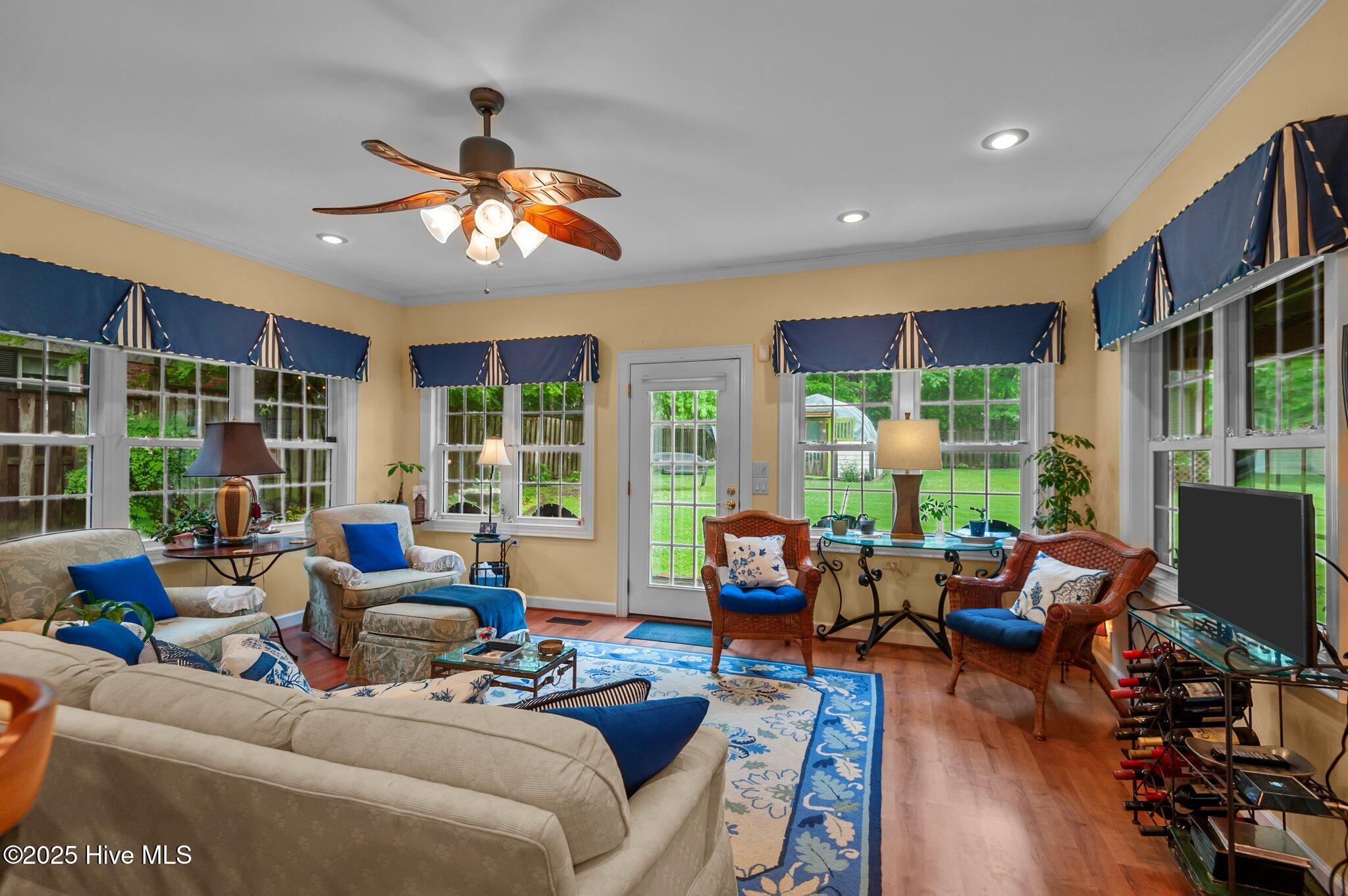 104 North Reed Drive Washington, NC 27889 - Photo 13 of 30 Sunroom overlooks fenced back yard.