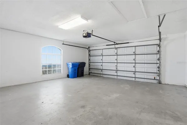 a view of a garage