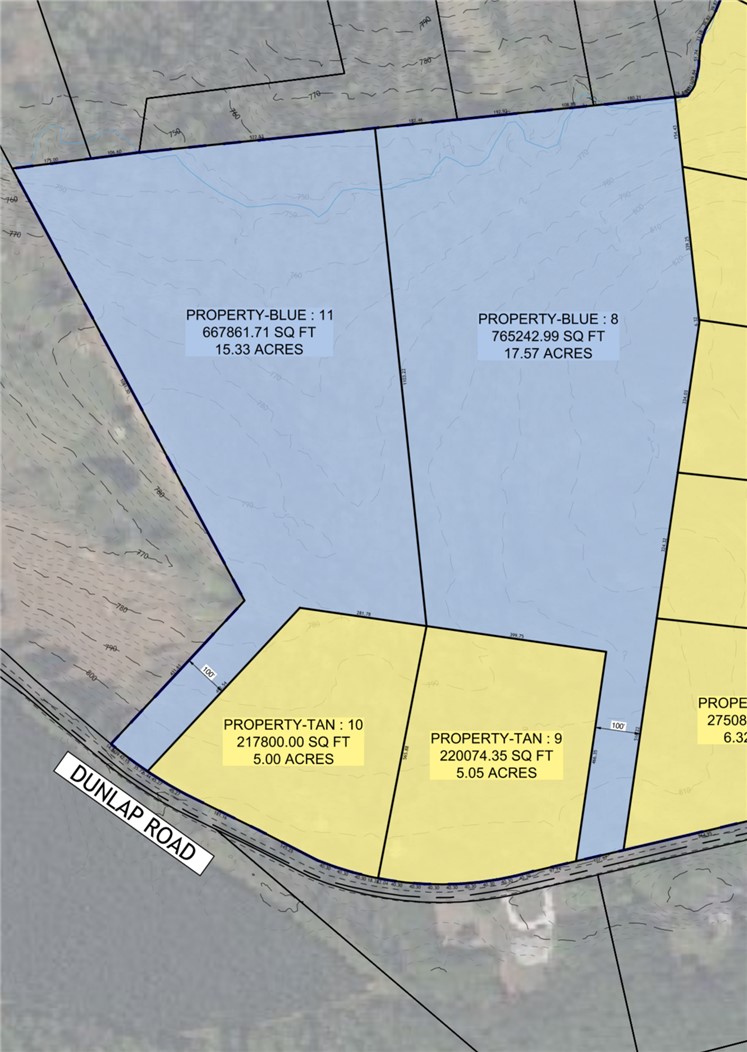 1234 Dunlap Road Anderson, SC 29621 - Photo 5 of 7 Visualize property divisions and acreage with this detailed plat map.