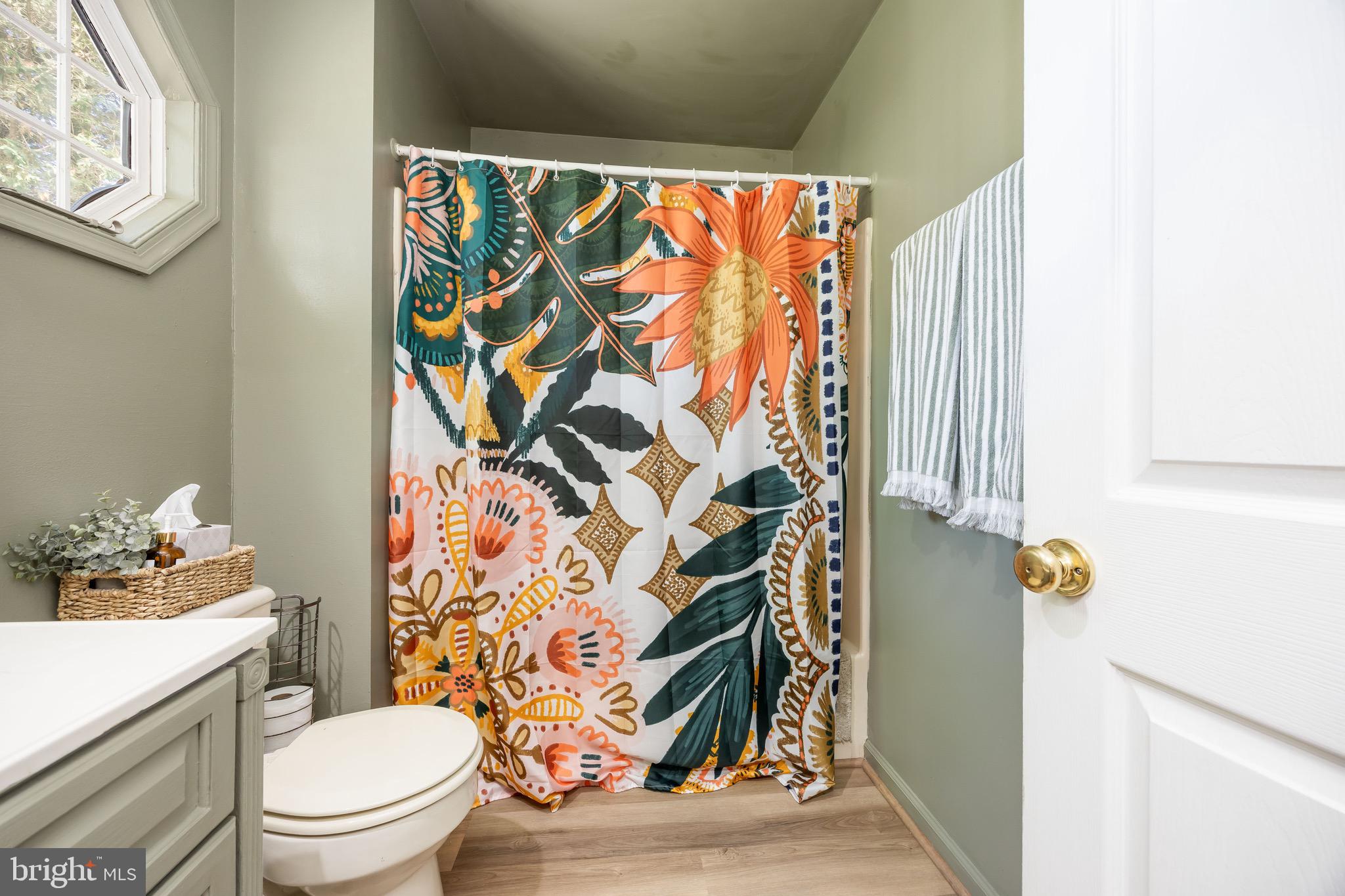 26882 Pratt Road Salisbury, MD 21801 - Photo 37 of 80 a bathroom with a toilet sink and shower curtain
