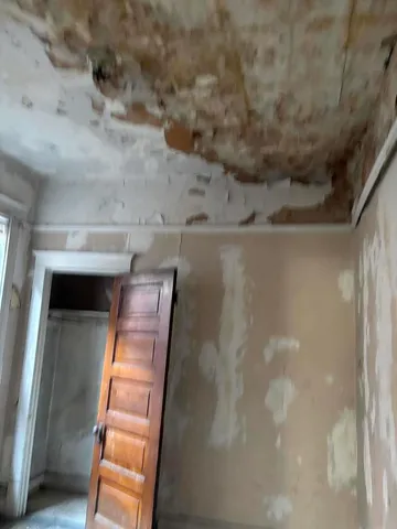 an empty room with a window