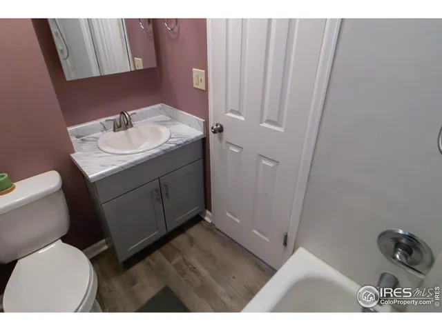 a bathroom with a sink toilet and vanity