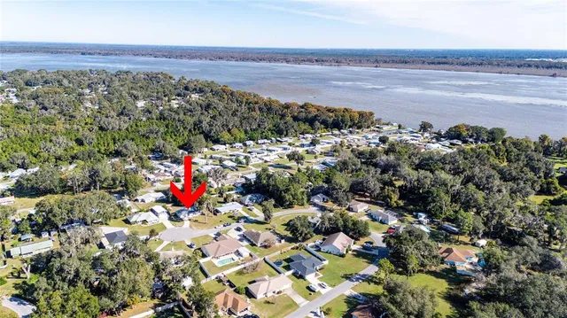 an aerial view of a beach and ocean view