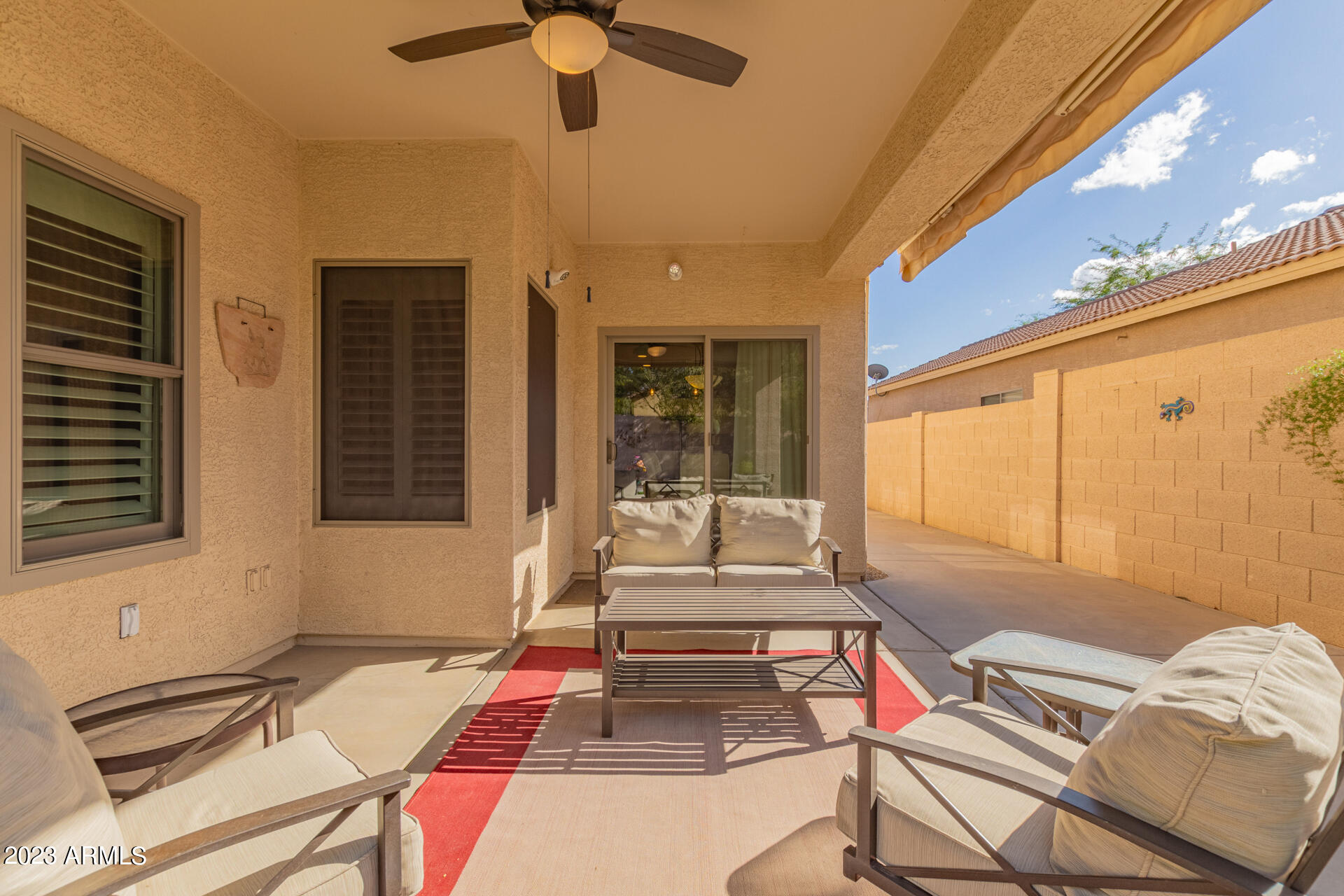 2792 East Superior Road San Tan Valley, AZ 85143 - Photo 18 of 30 Motorized Awning with Wind Sensor