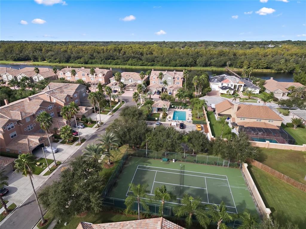 1644 Arabian Lane Palm Harbor, FL 34685 - Photo 49 of 52 an aerial view of a houses with a yard