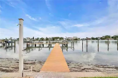 a park with water view