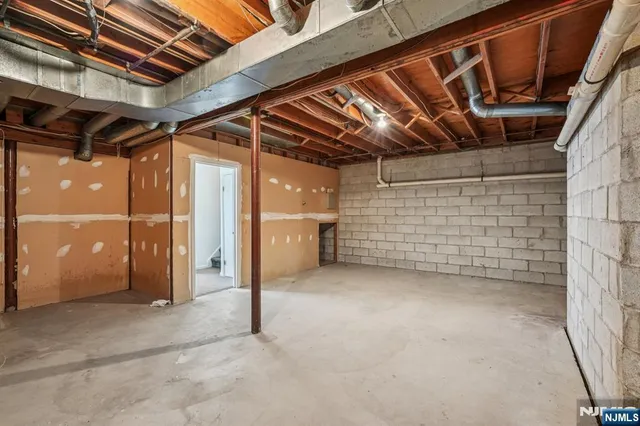 a view of empty room with storage