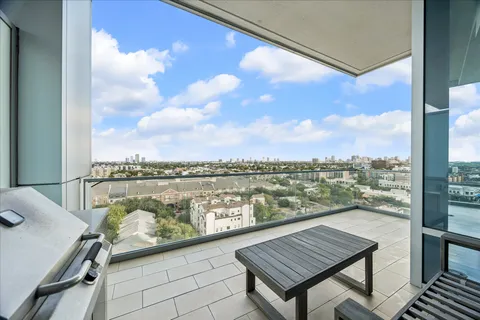 a view of a terrace with skyline