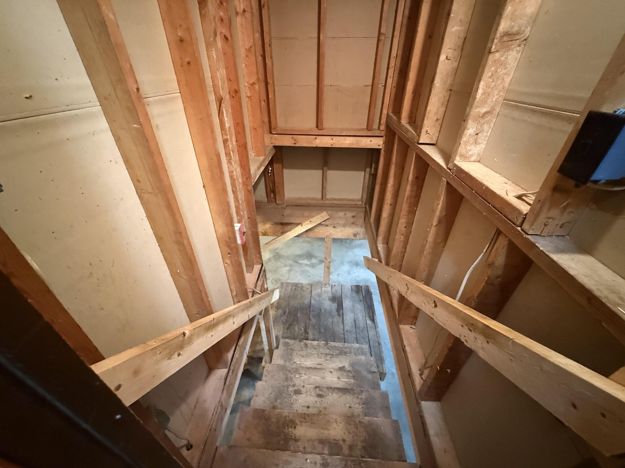 30 West Mills Road Industry, ME 04938 - Photo 19 of 19 basement stairs