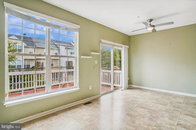 a view of a house with a large window