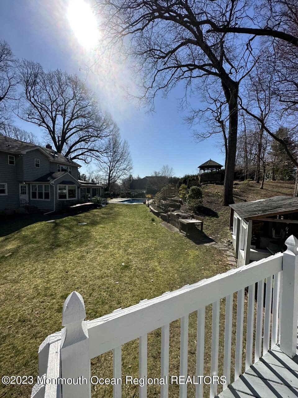 5 Rosedale Terrace Holmdel, NJ 07733 - Photo 39 of 55 View from barn deck of entire yard