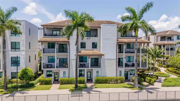 a front view of multiple houses
