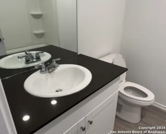 a bathroom with a sink and a toilet