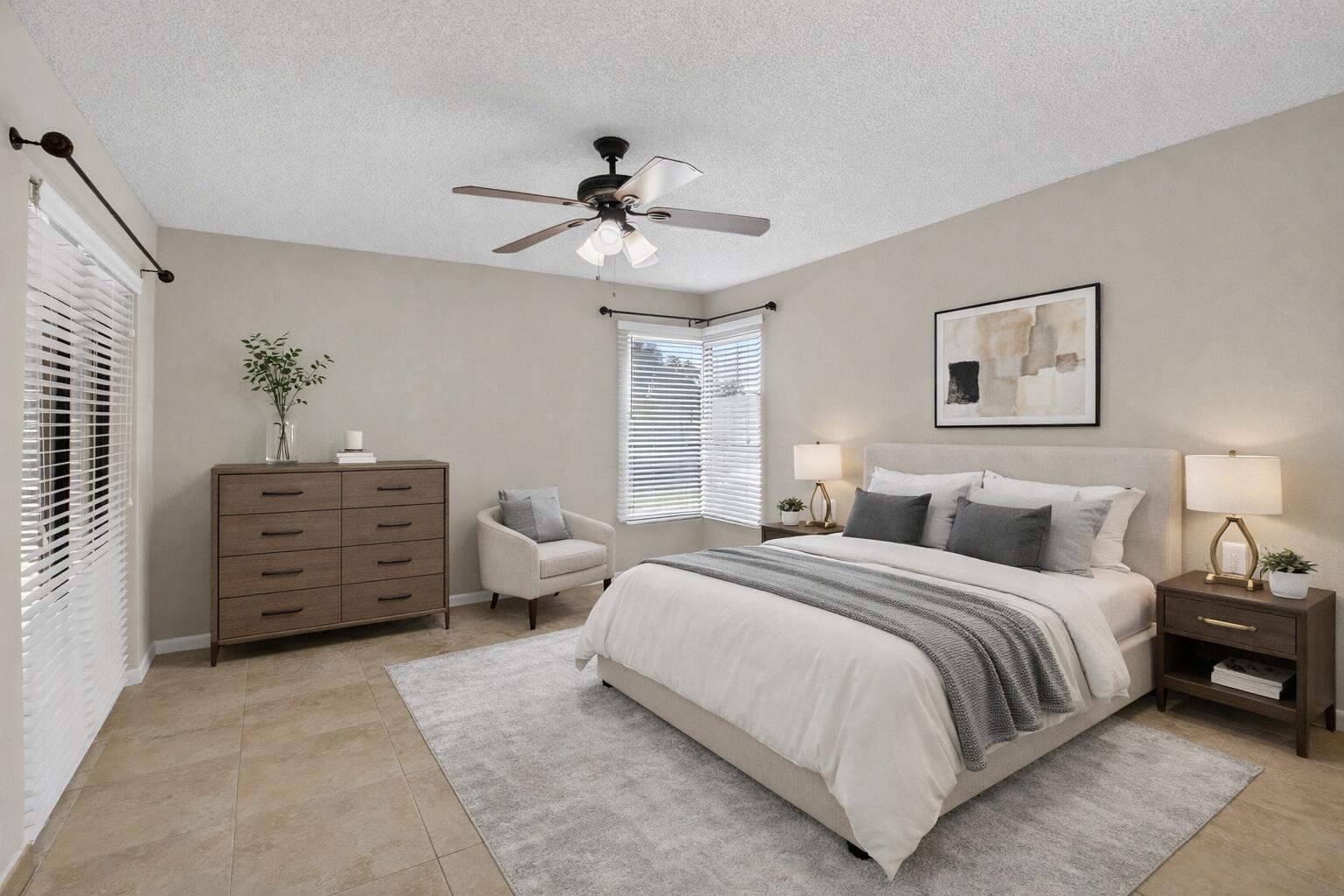 8299 Boca Glades Boulevard East Boca Raton, FL 33434 - Photo 7 of 67 Spacious, serene bedroom with neutral to