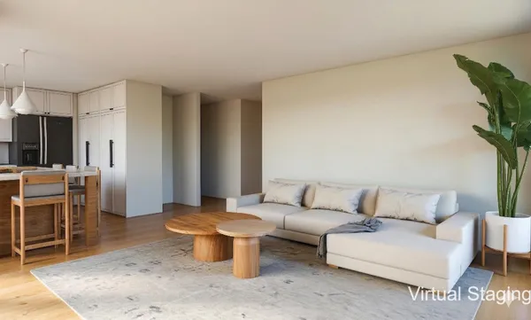 a bedroom with a bed and a night stand