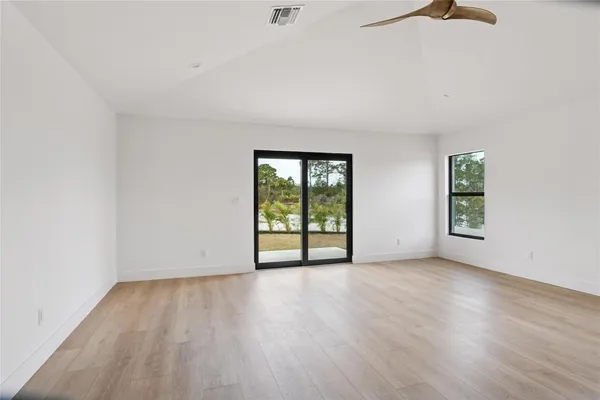 an empty room with a window